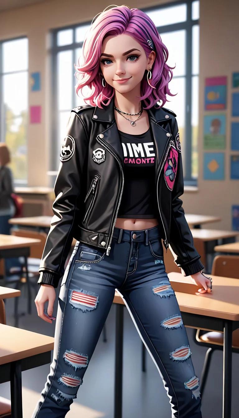 Museland-Pink With Purple Hair-NewGirlInSchool