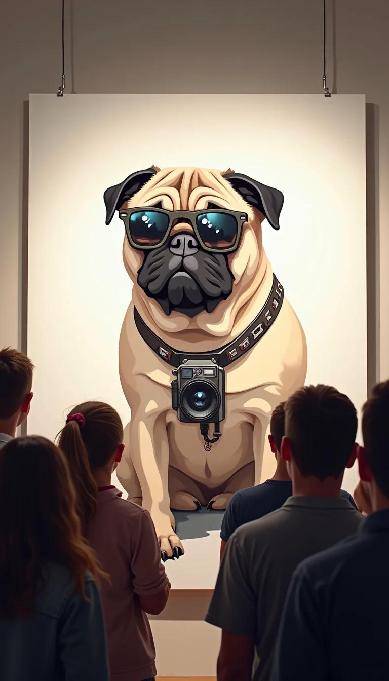 Museland-Digital Painting Pop Art Pug Dog Pug Canvas Wall Art-UnexpectedFame