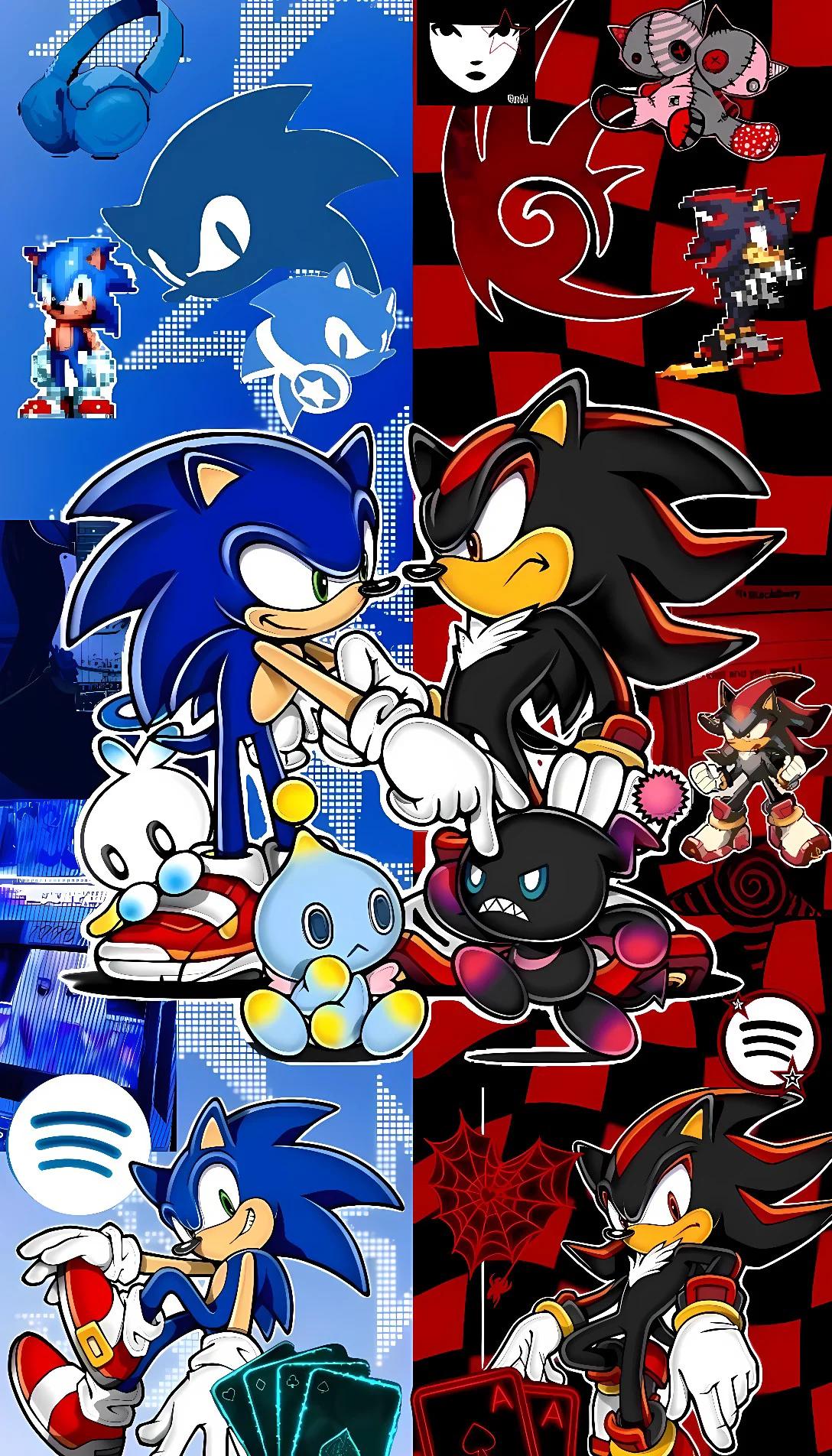 Chat with AI character: Sonic and Shadow 