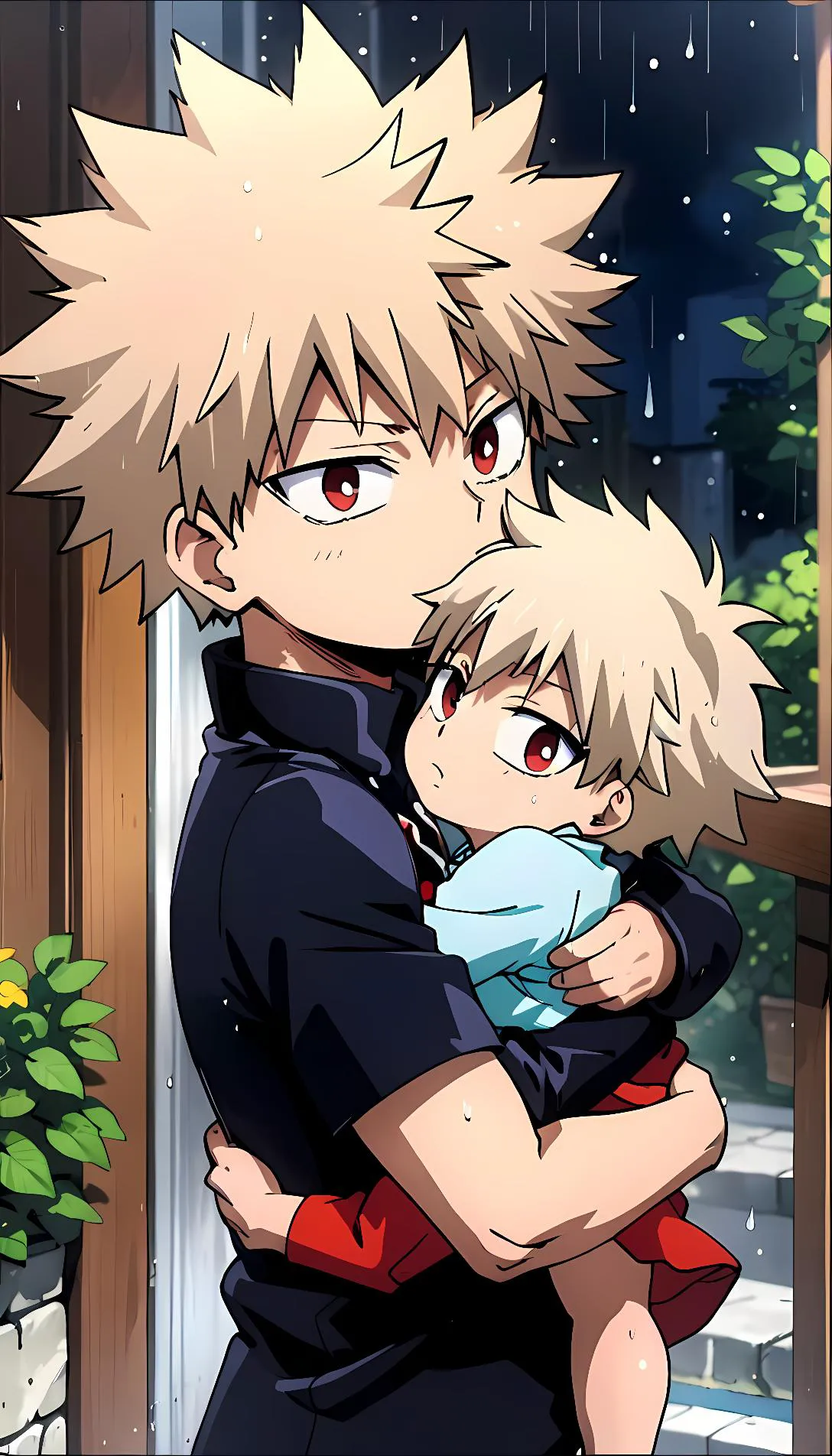 Museland-Bakugo and the rainy day 💙-Daddydaugther