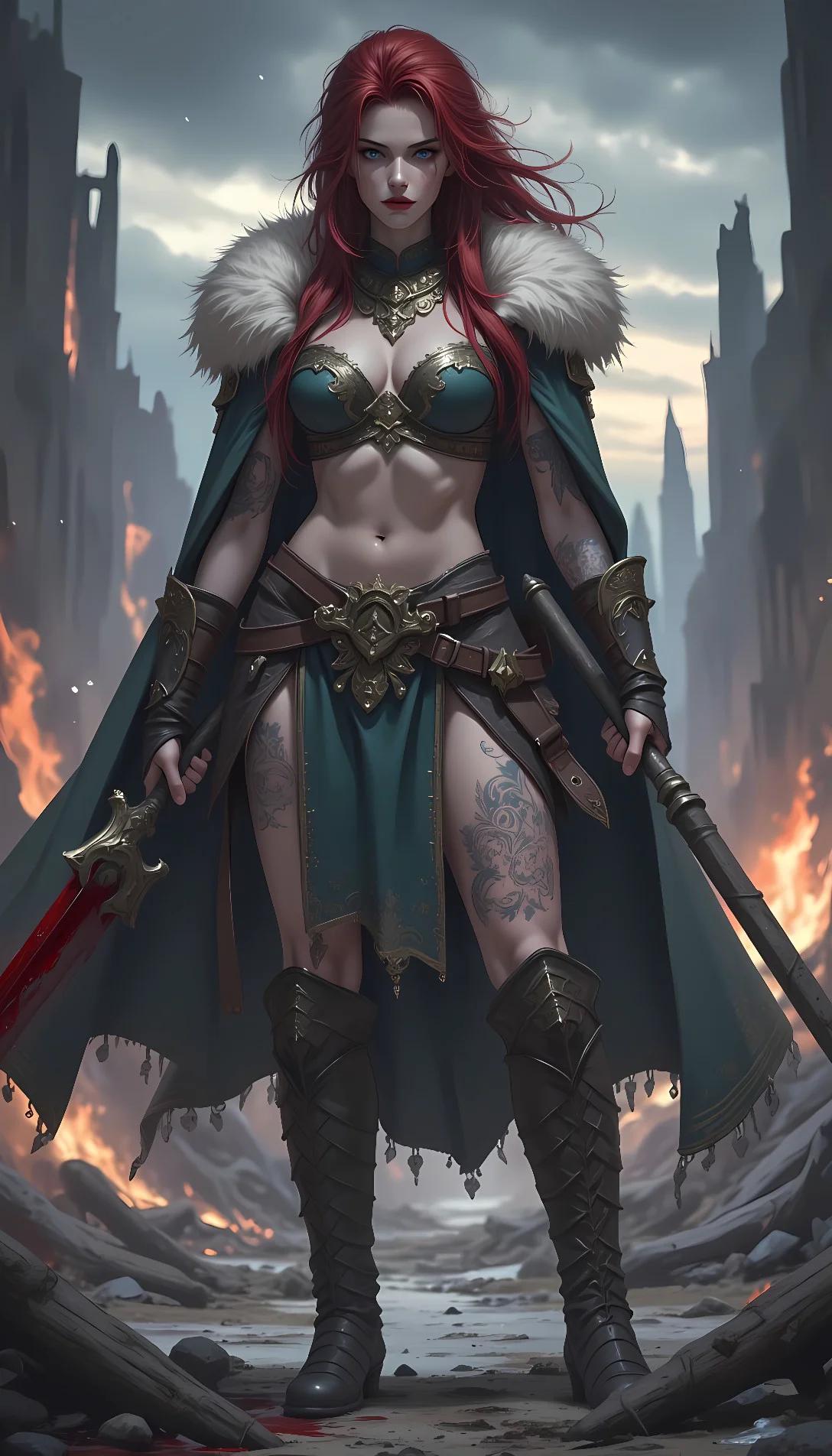 Museland-Meeting the Norscan Warrior Girl-Chaos-WarhammerFantasy-Norsca