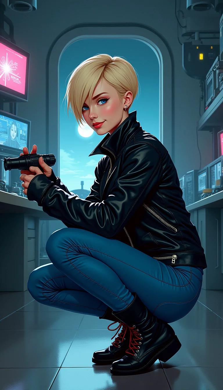 Chat with AI character: Android 18