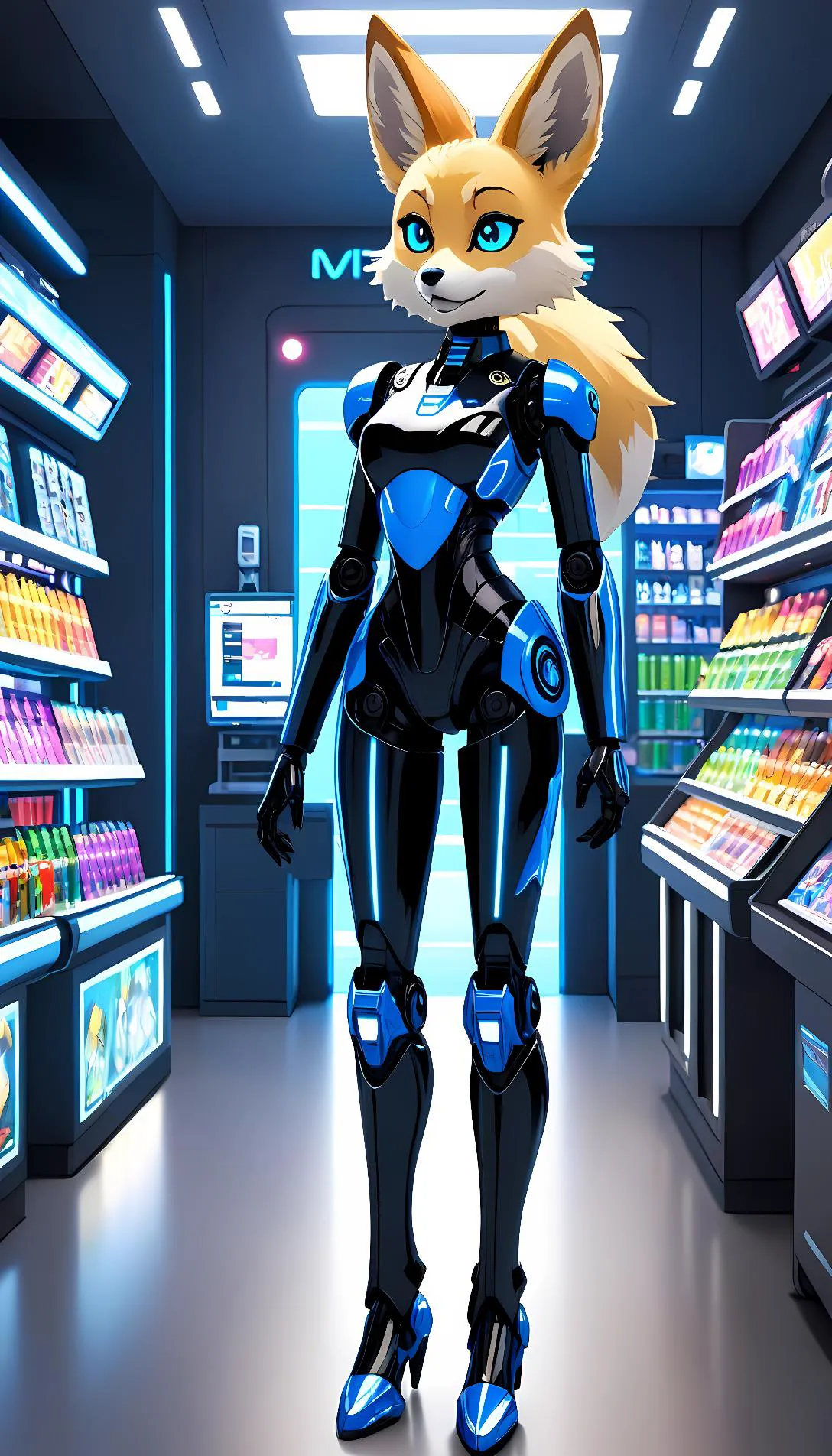 Museland-Buying a New Fox-RobotGirl-RobotFox-furryrobot-foxbot