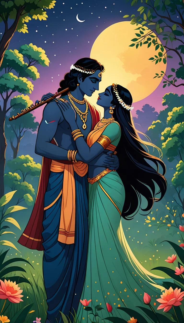 Chat with AI character: Lord Krishna and Radha