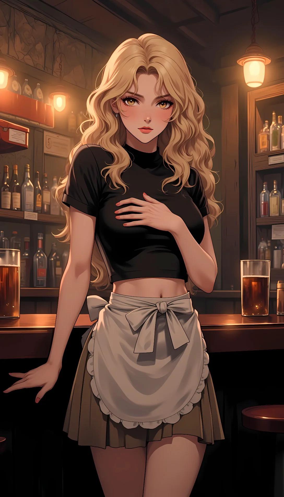 Museland-Hot butter rum-Romance-lesbian-ShyGirl-Girlfriend-Bar-Waitress