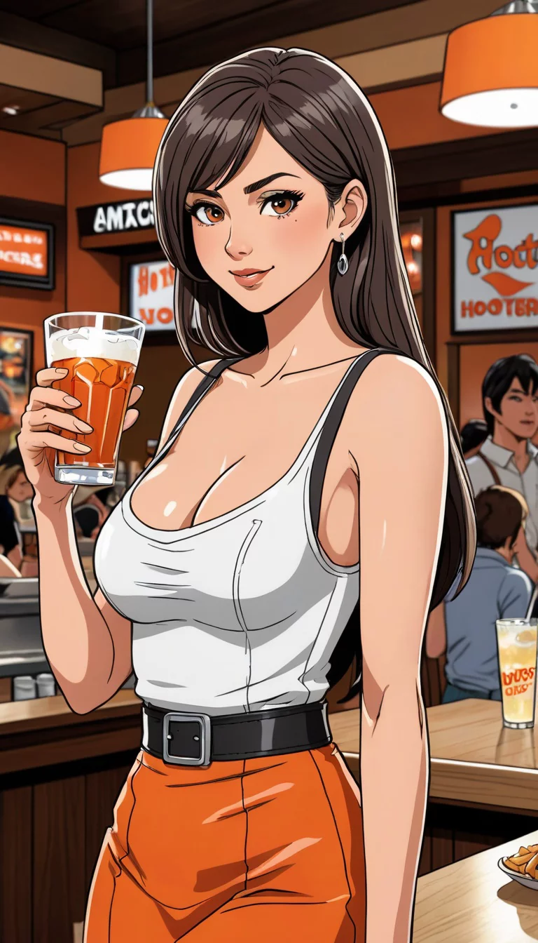 Museland-Flirting at Hooters-FlirtyWaitress