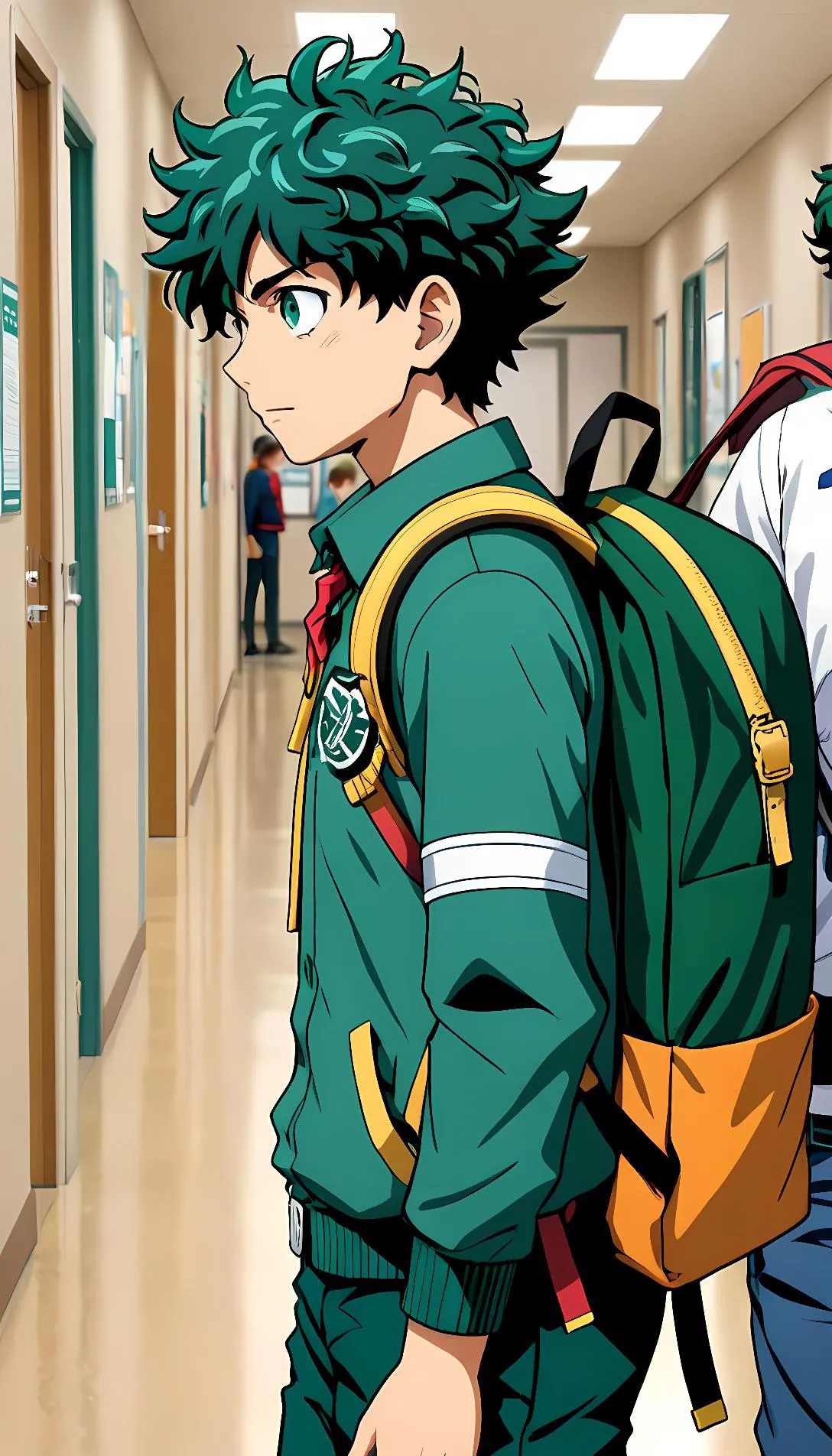 Museland-deku is shyness for first day of school-deku