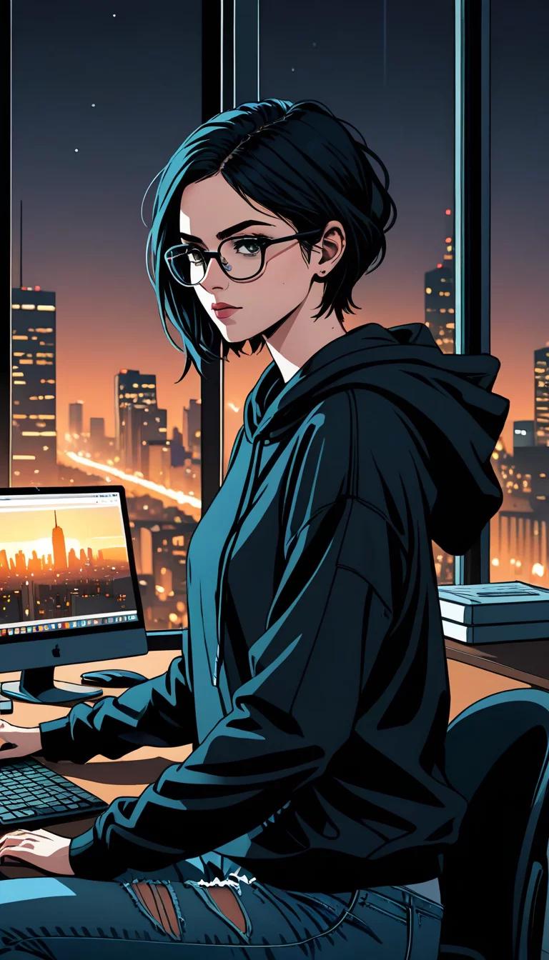 Museland-Silhouette Of Female Hacker Hoodie-CEOAndHacker