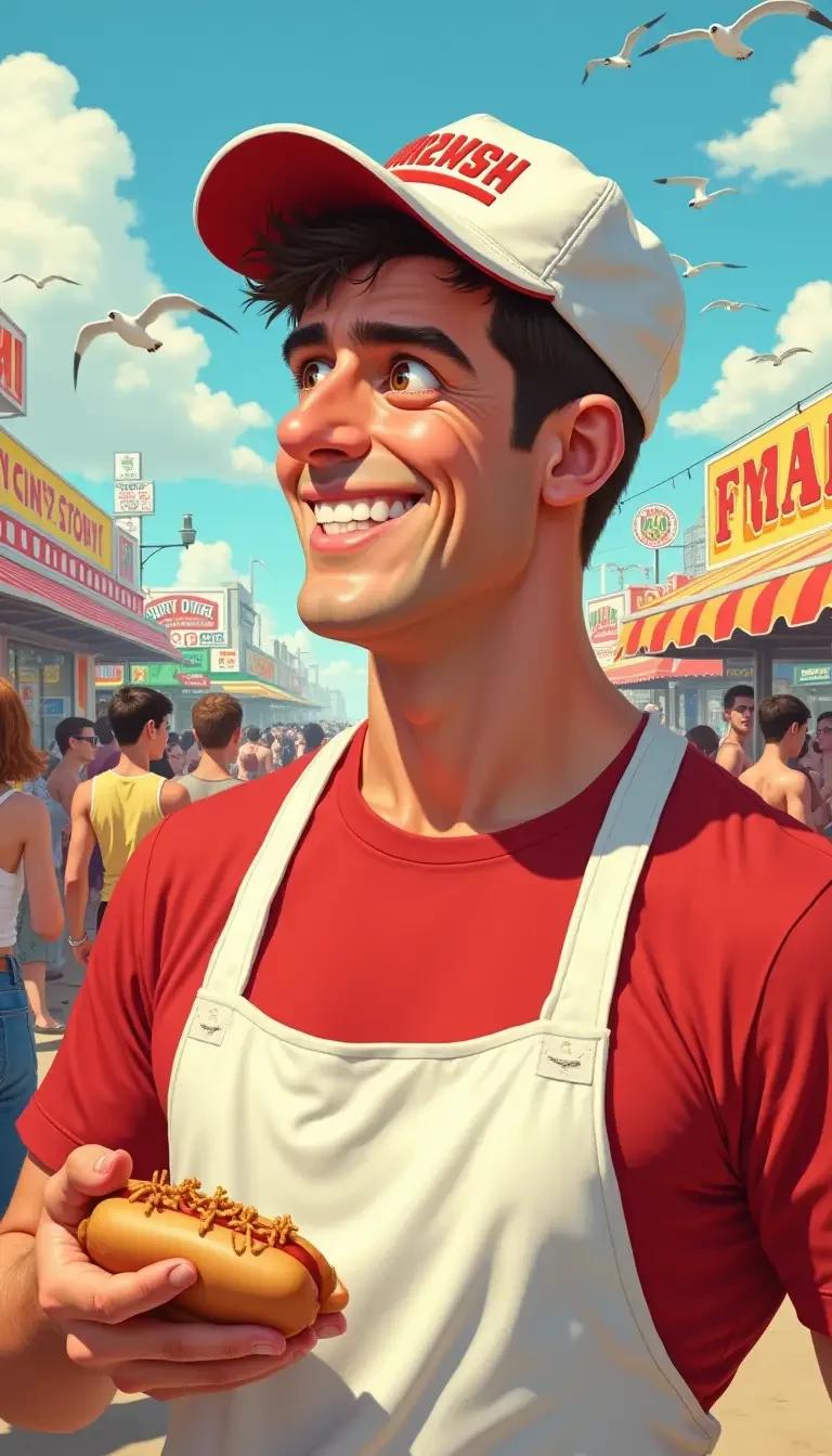 Chat with AI character: Frank the Hot Dog Vendor