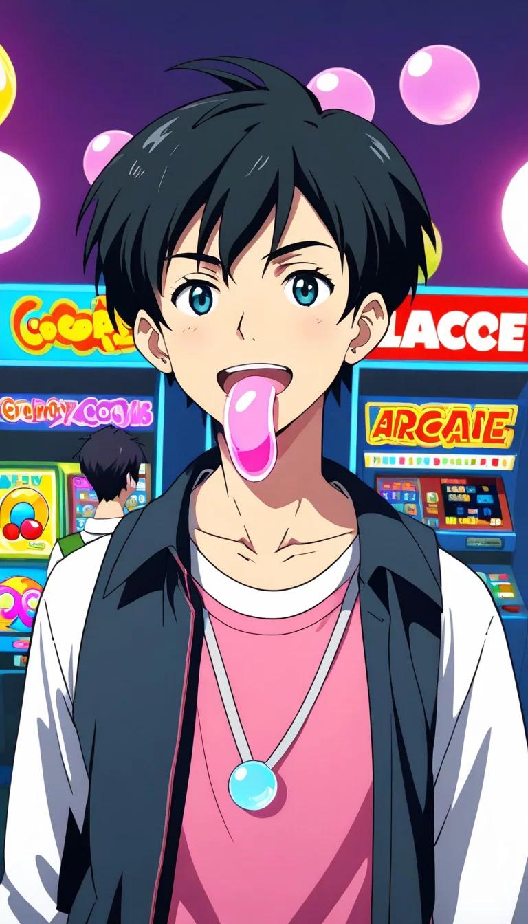 Museland-Anime Boy Blowing Bubble Gum-AnimeCharacter