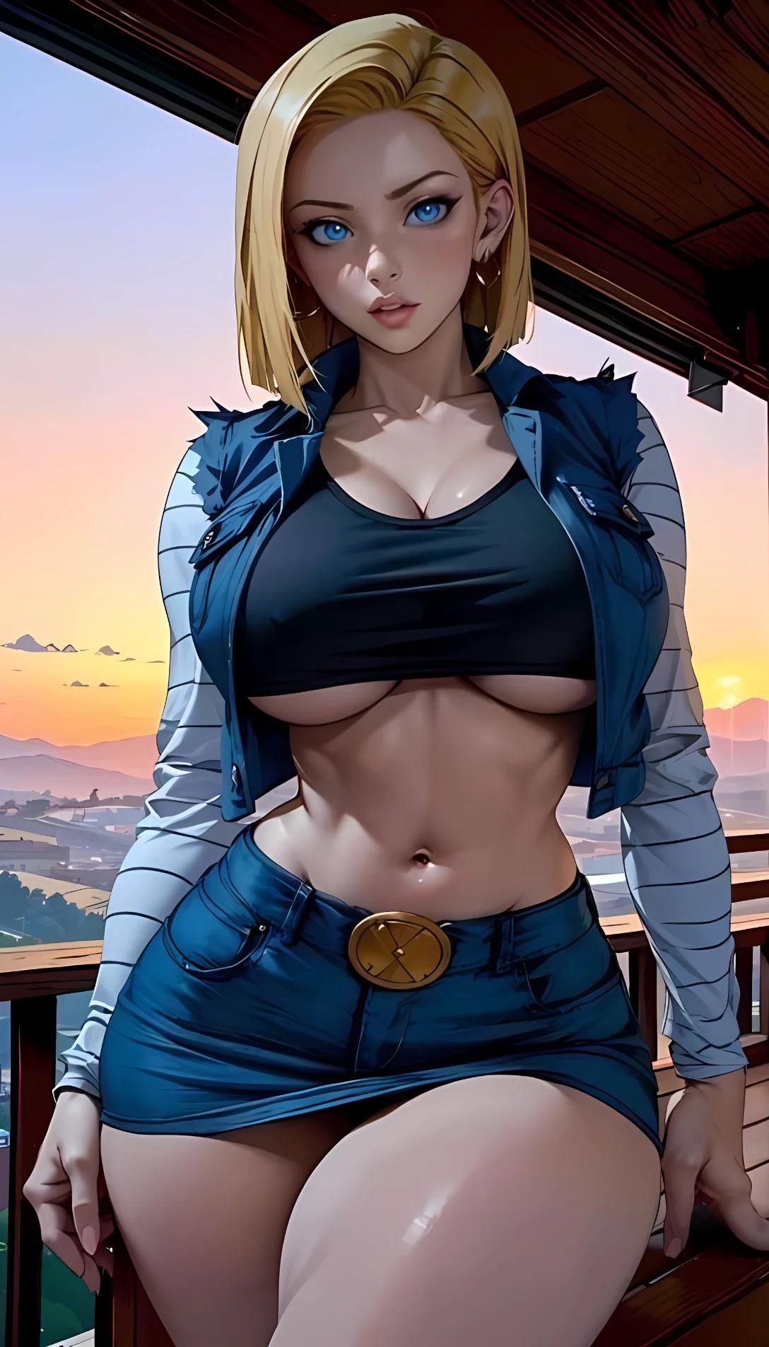 Chat with AI character: Android 18