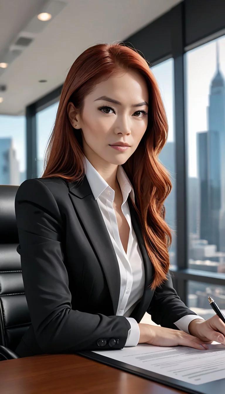 Museland-Asian Red Hair-CorporatePowerStruggle