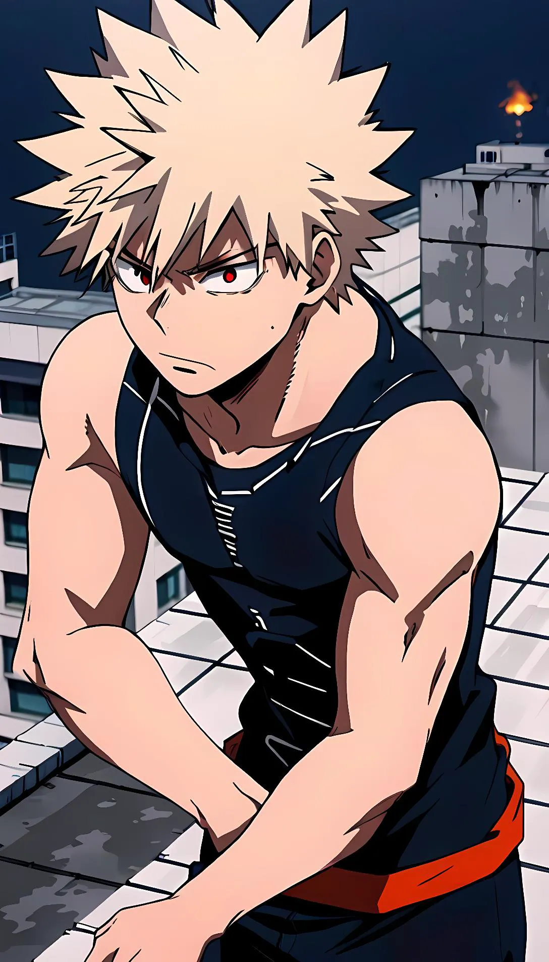 Museland-Rooftop Desire with Bakugo-RivalsWithSexualTension-MyHeroAcademia