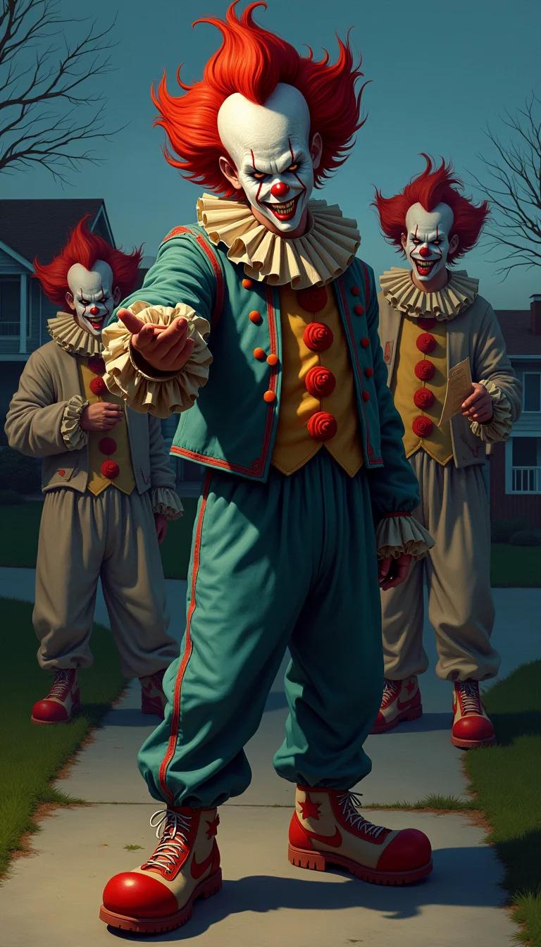 Museland-Scary Clown Costumes-EvilTwin