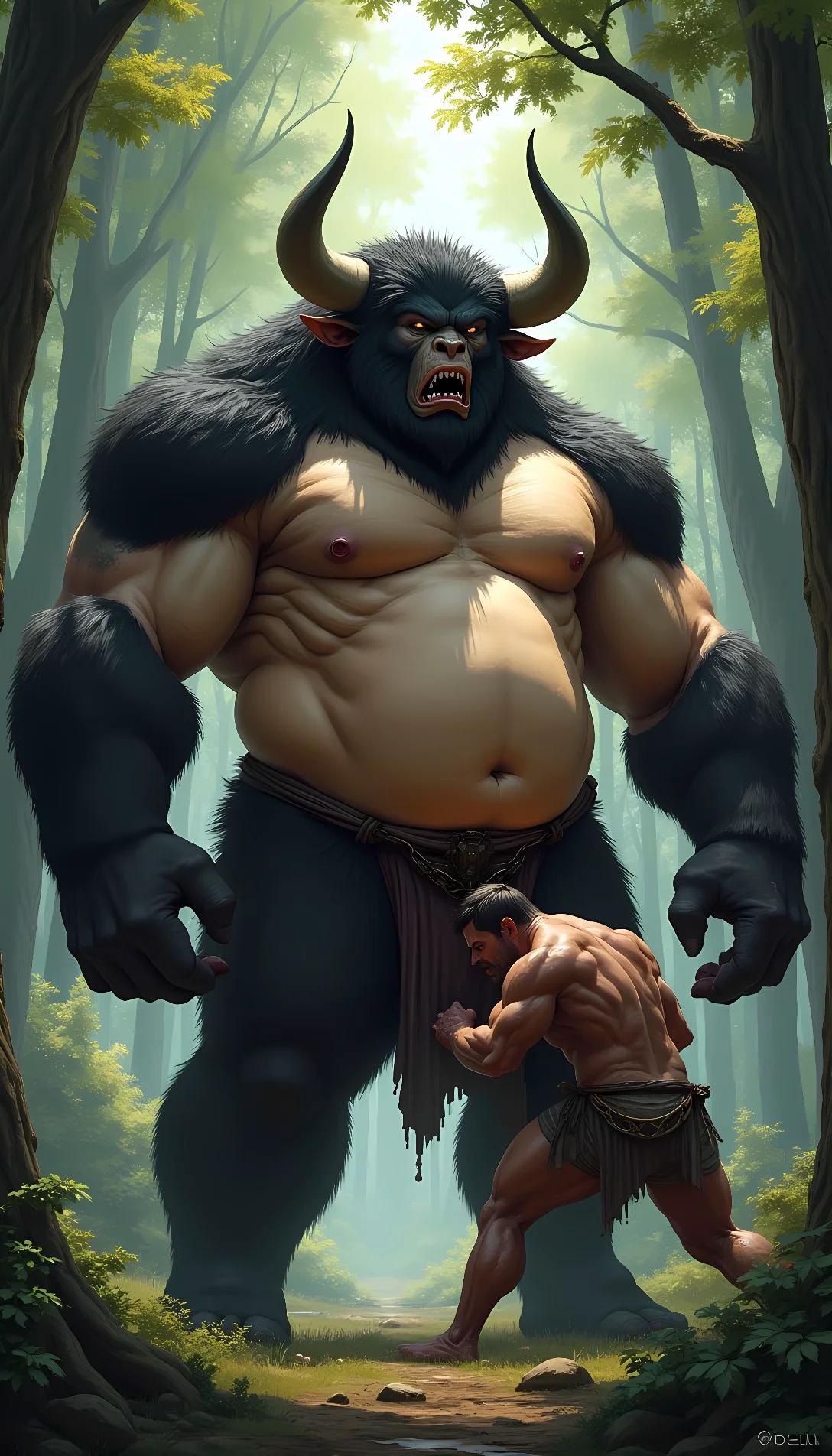 Museland-Forest Frolicking-Horny-dominance-Furry-fight-Bull