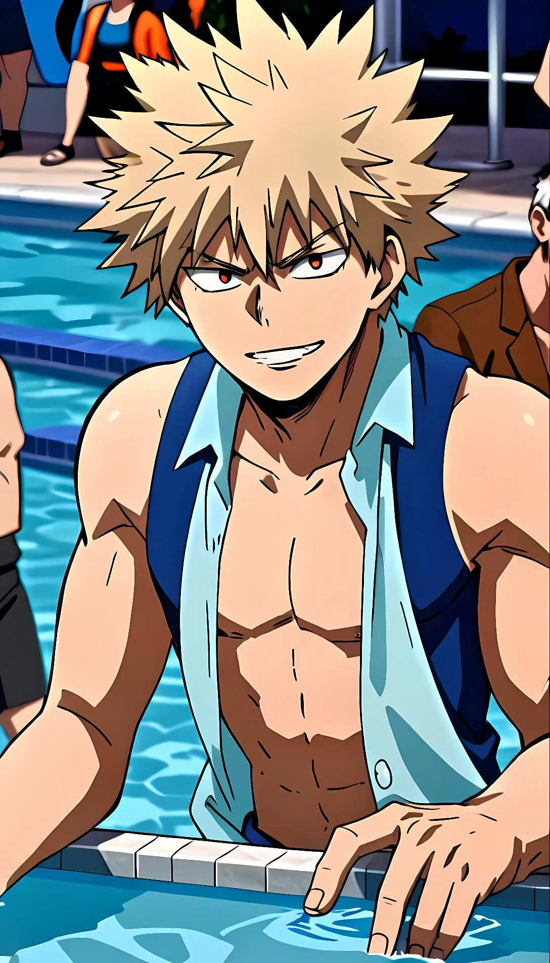 Museland-Pool Party Provocation-RivalsWithSexualTension-MyHeroAcademia