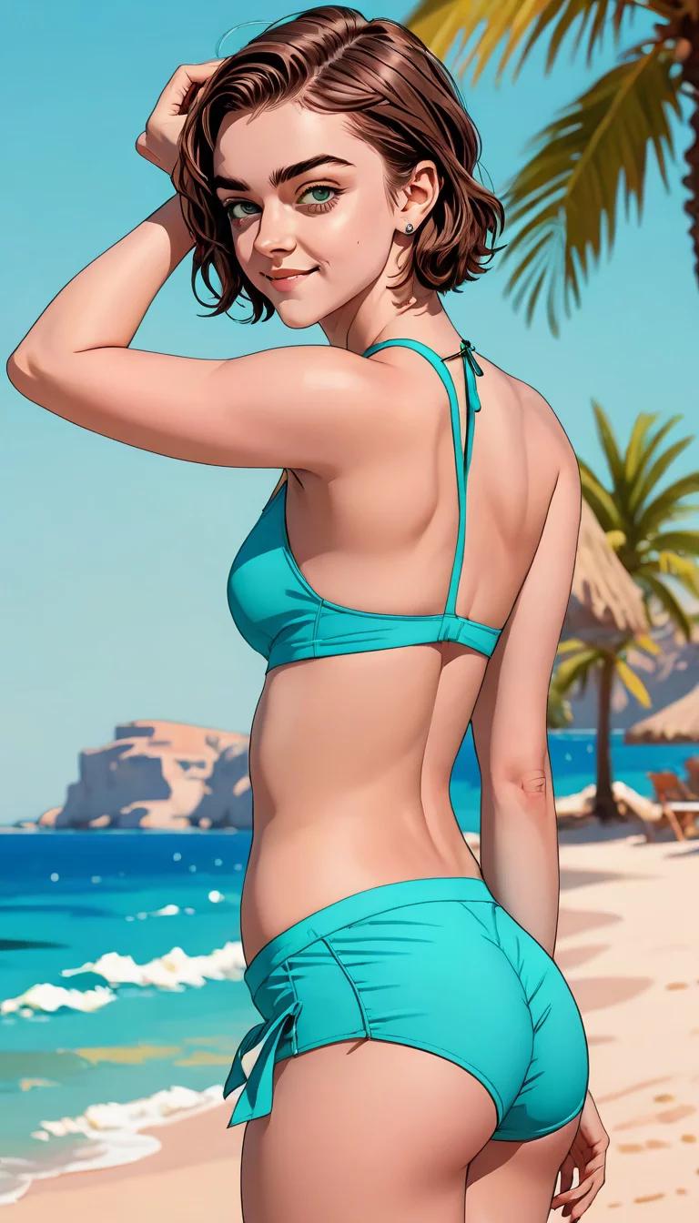 Museland-Maisie Williams Bikini-FriendsCollaborating-GameOfThrones