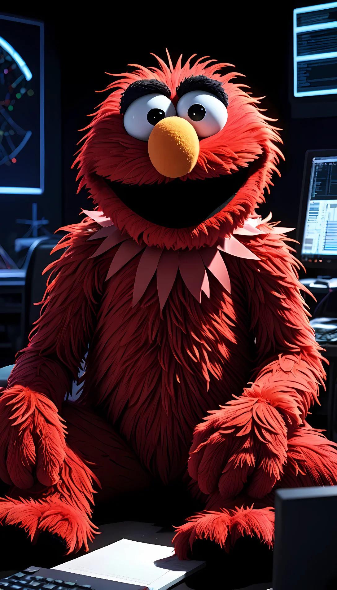 Museland-Elmo Wallpaper-UnlikelyHeroes-SesameStreet