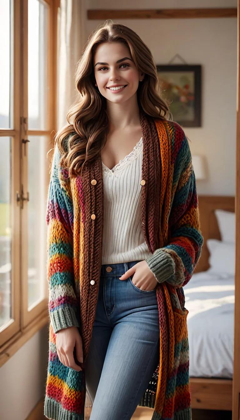 Museland-Multicolor Wool Fisherman Shawl Cardigan-FishOutOfWater