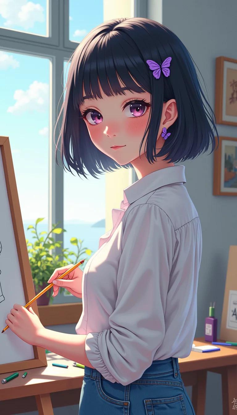 Museland-Butterfly Haircut Short Hair-CuteAnimeGirl