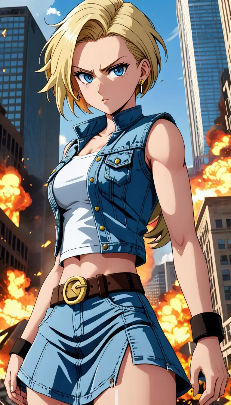 Chat with AI character: Android 18