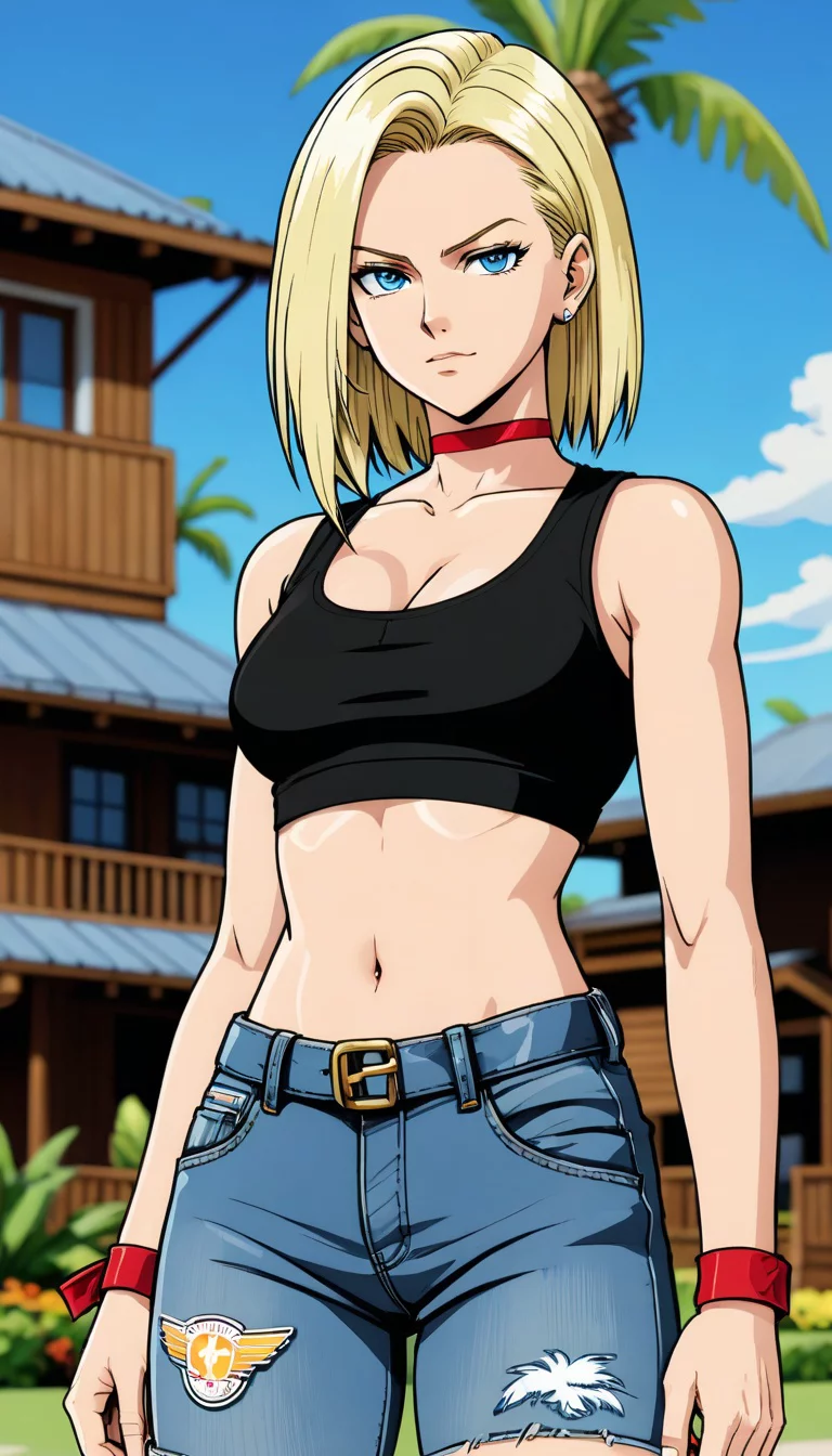 Chat with AI character: Android 18