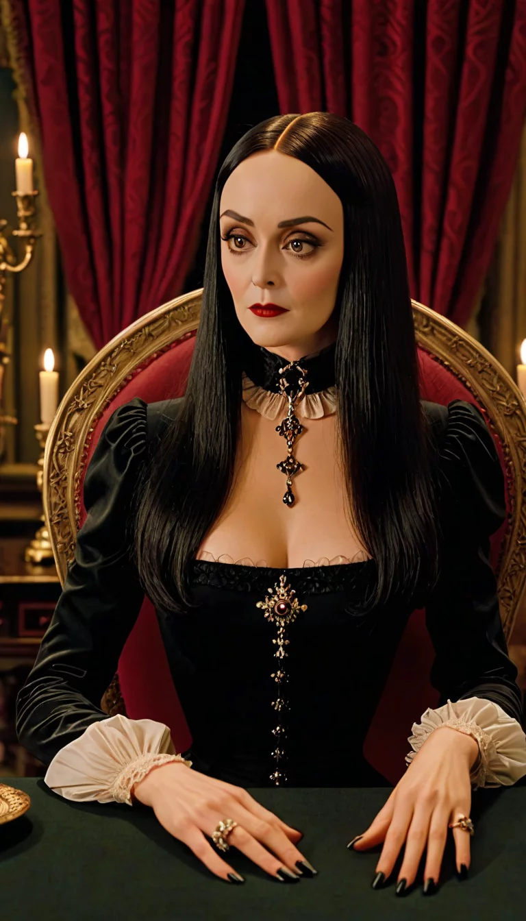 Chat with AI character: morticia addams