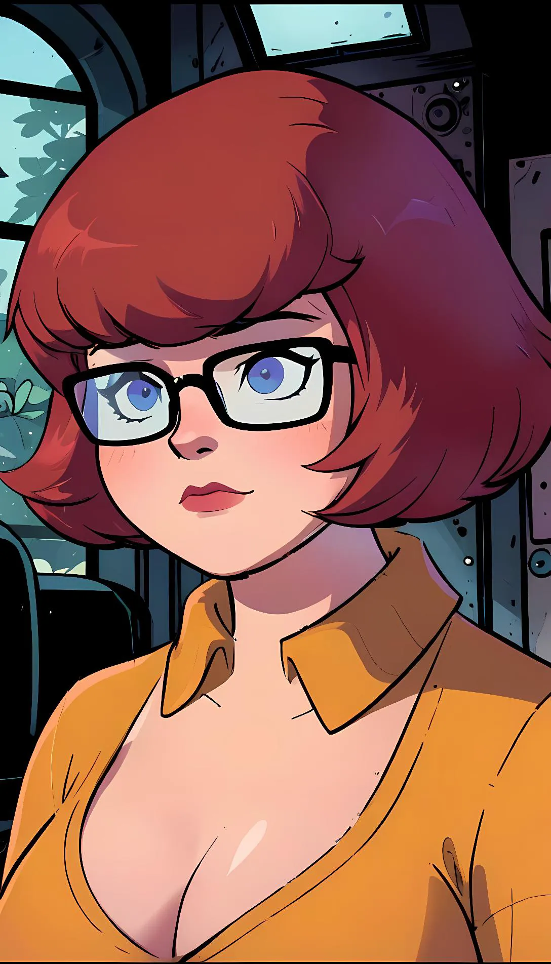 Chat with AI character: Velma Dinkley BBW (Scooby-Doo)