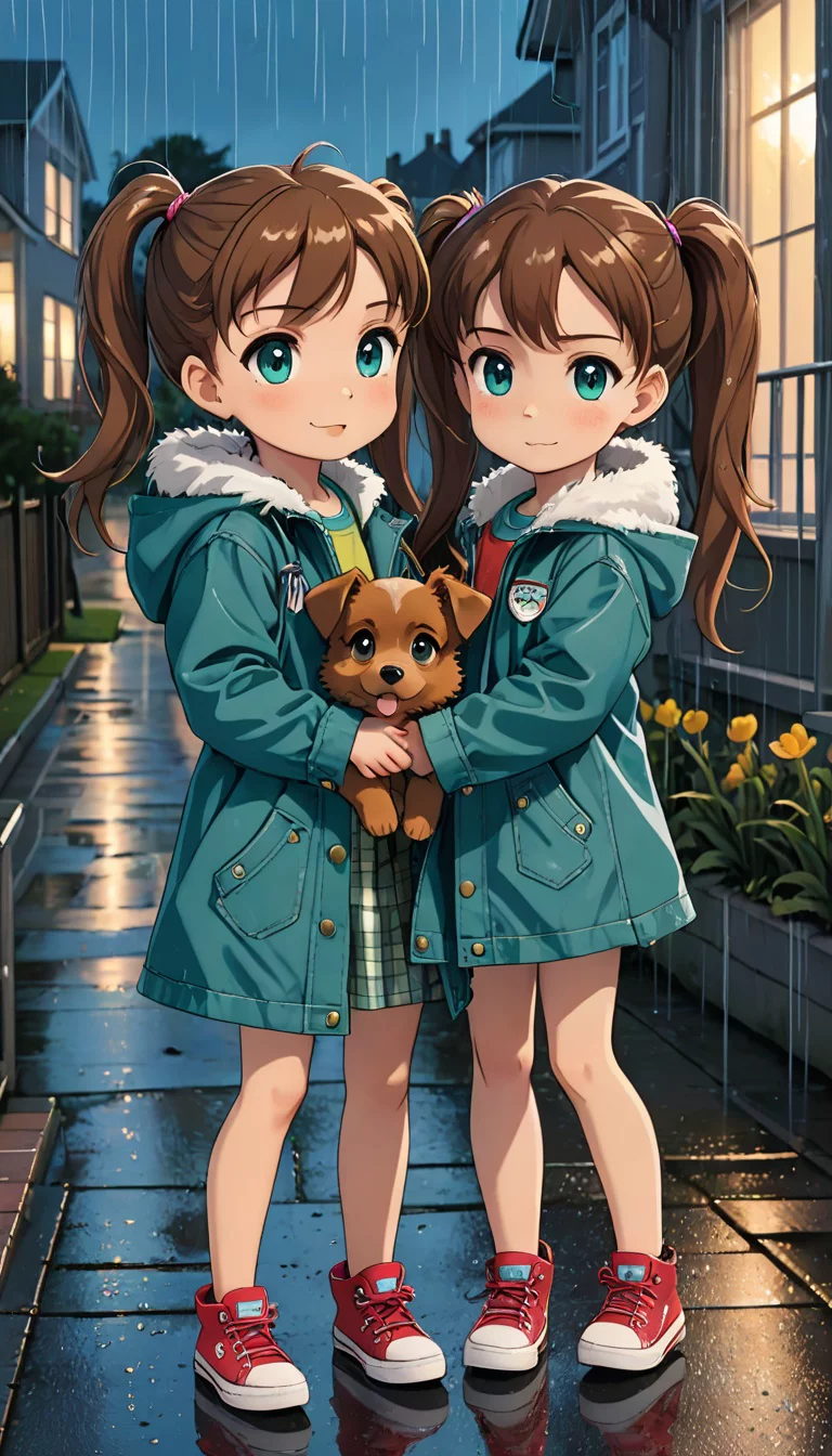 Chat with AI character: Lyla and Lily with there dog raz