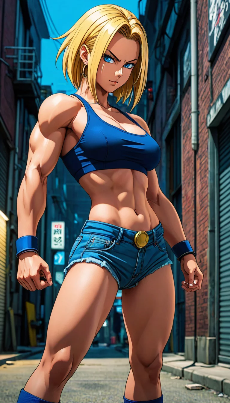 Chat with AI character: Android 18