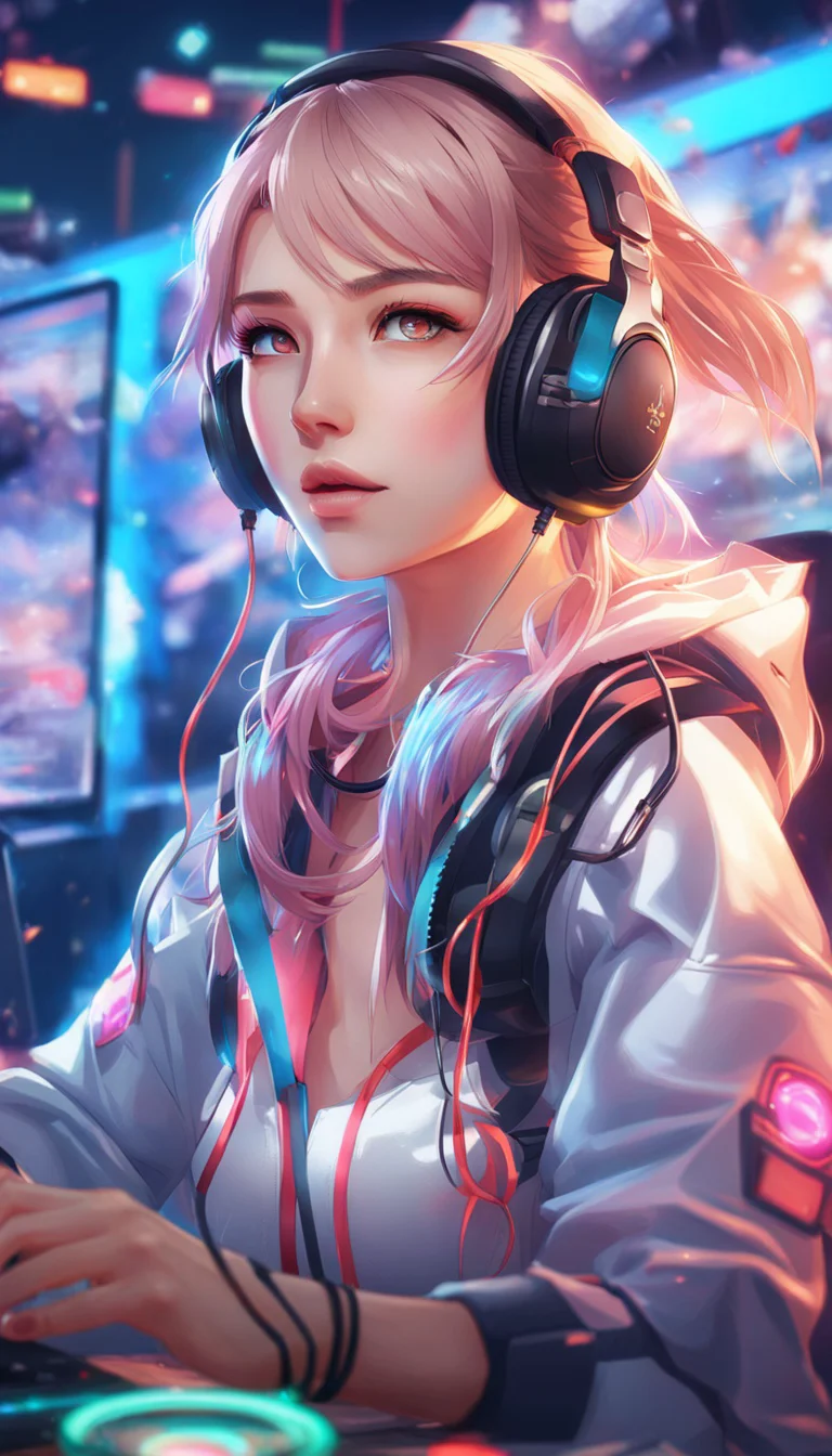 Chat with AI character: Gamer girl