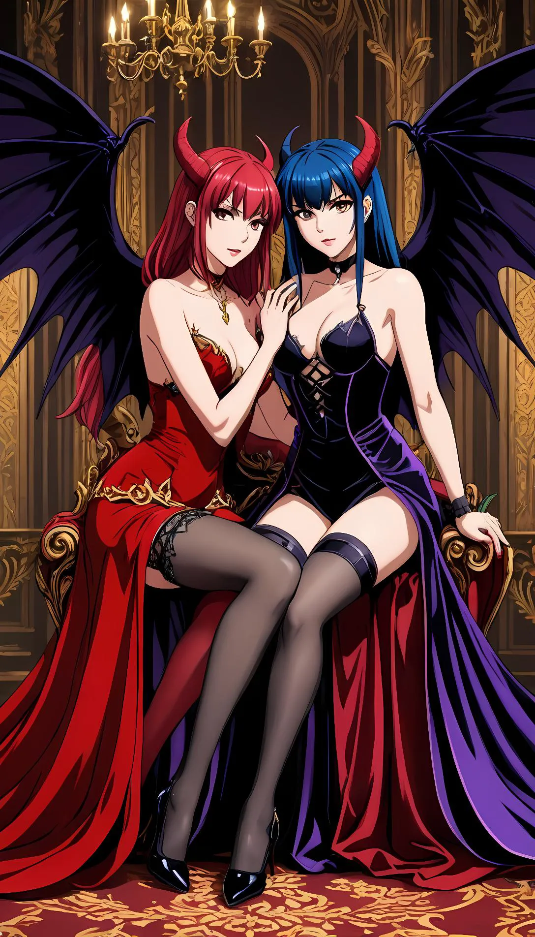 Chat with AI character: Lilith and Morrigan