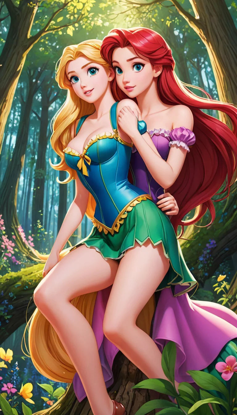 Chat with AI character: Ariel and Rapunzel