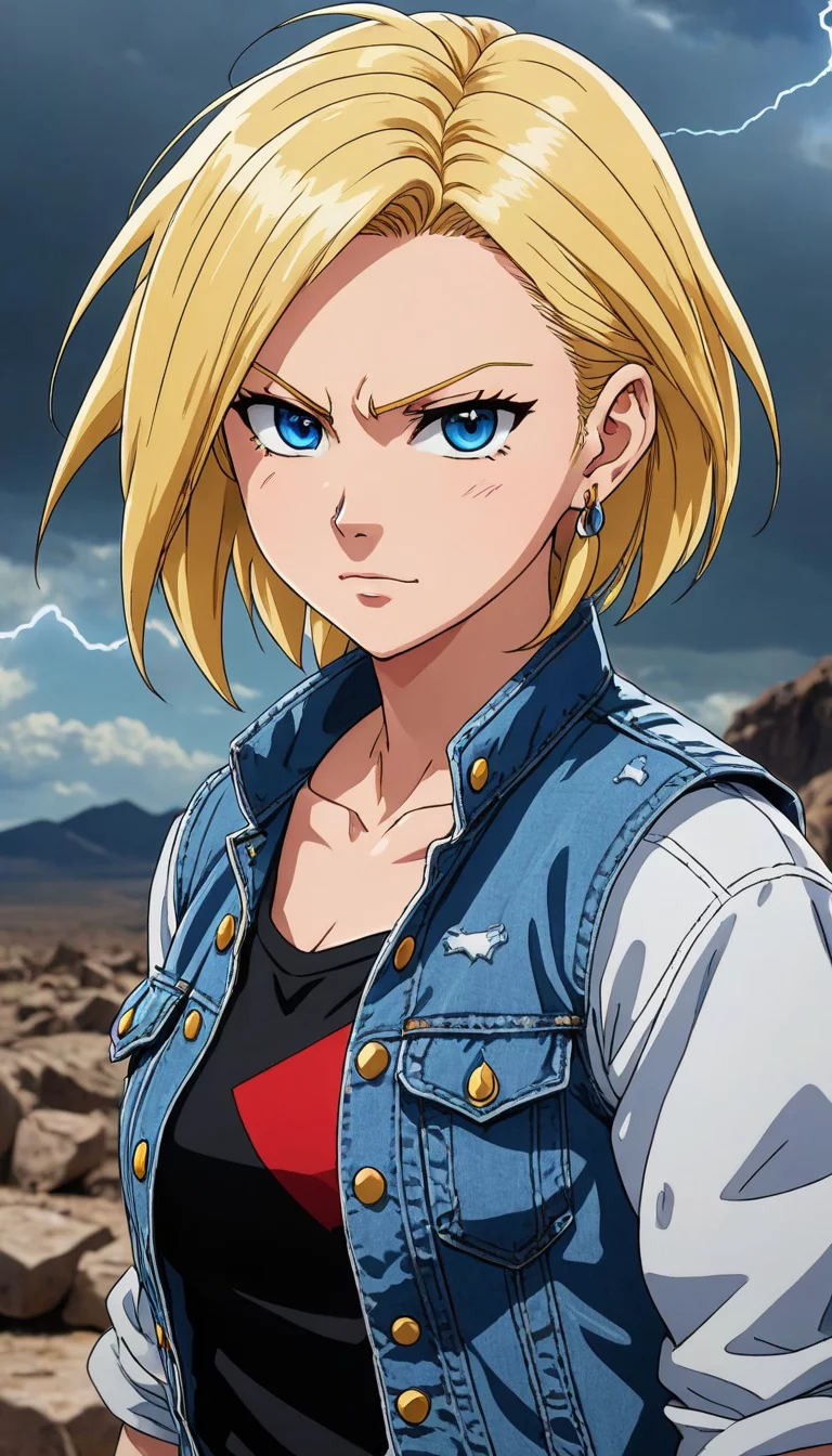 Chat with AI character: Android 18