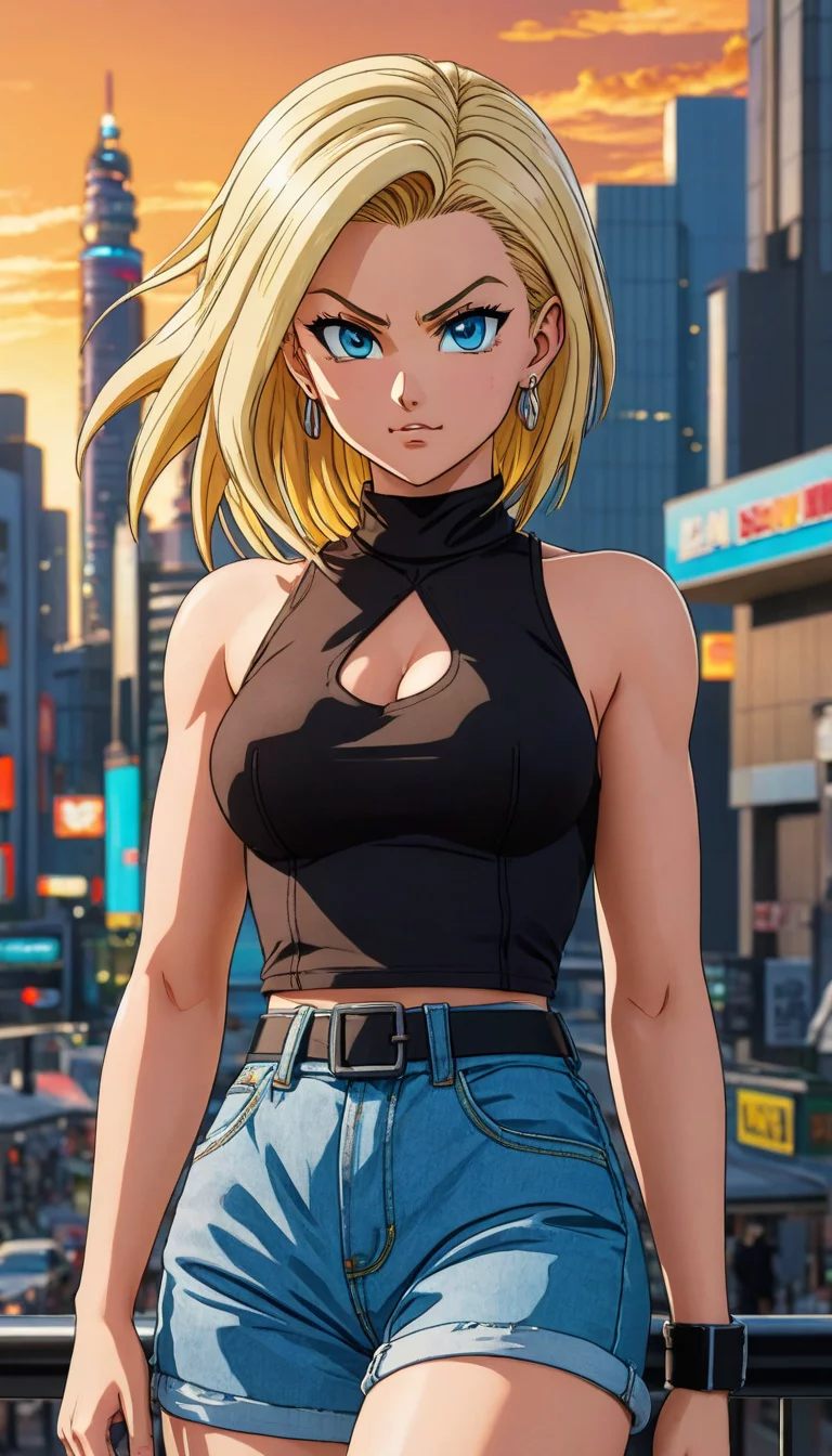 Chat with AI character: Android 18