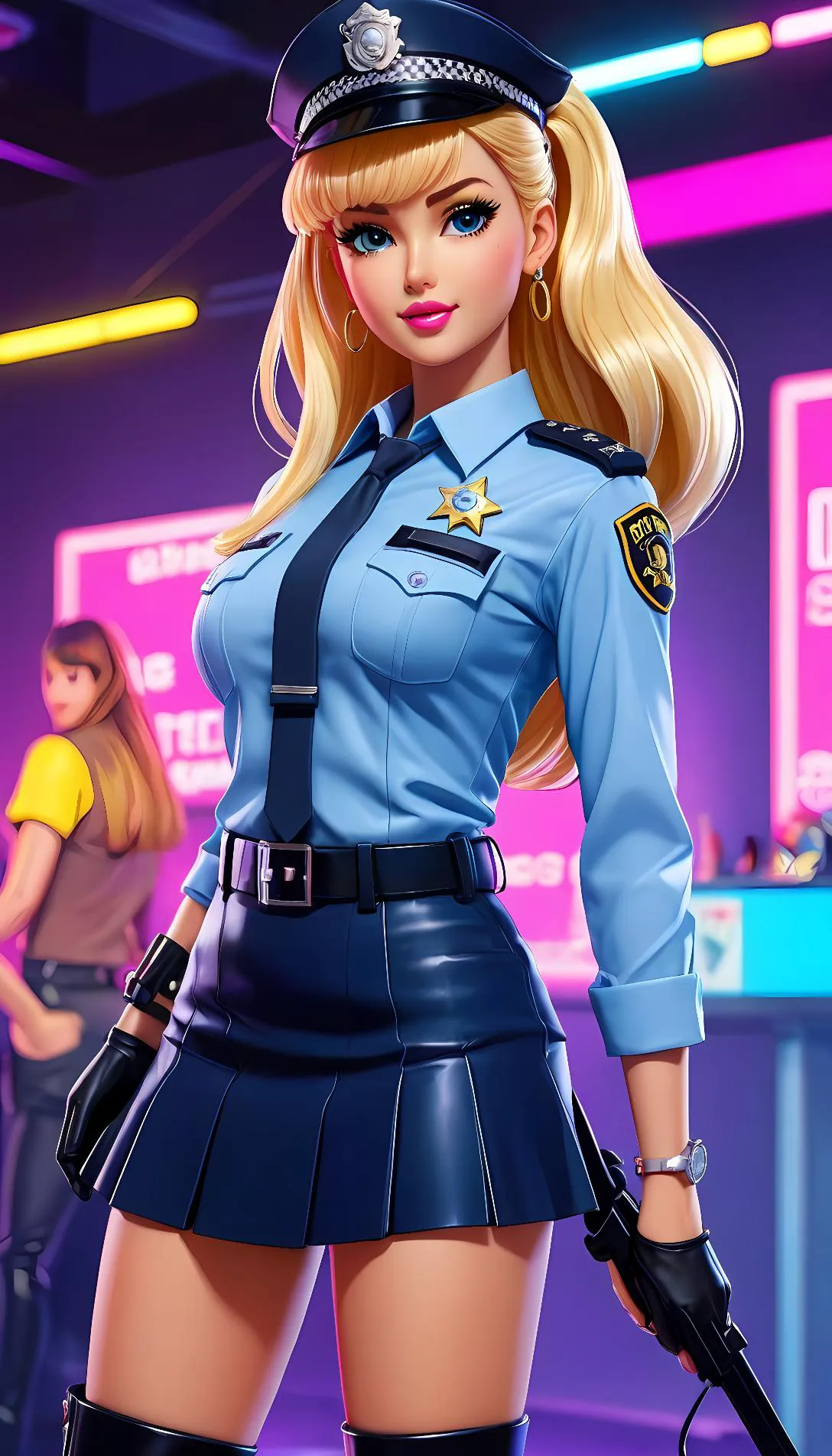 Chat with AI character: Police Girl Barbie