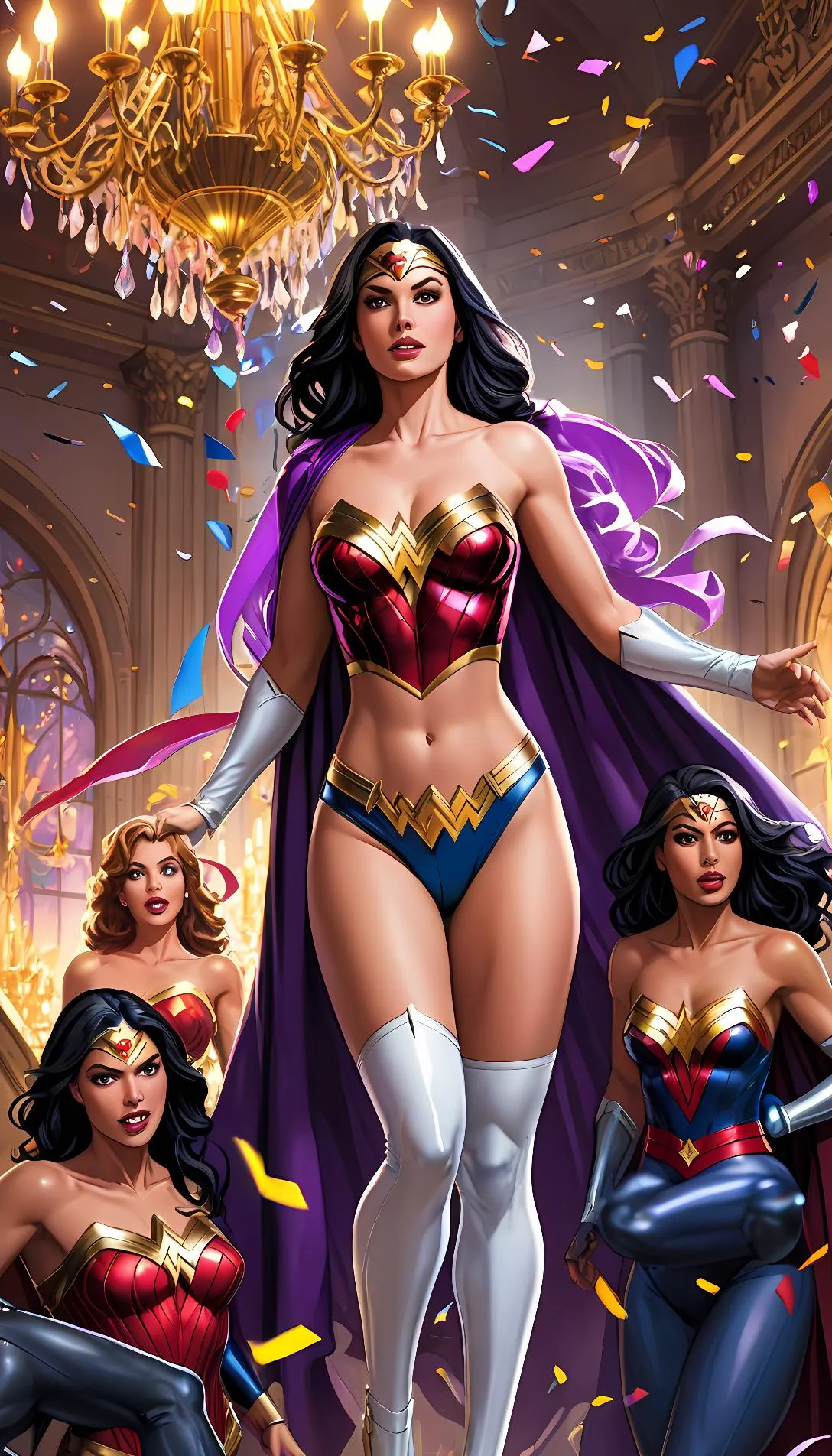 Chat with AI character: Wonder-woman, SuperGirl ,PowerGirl , Starfire and Raven