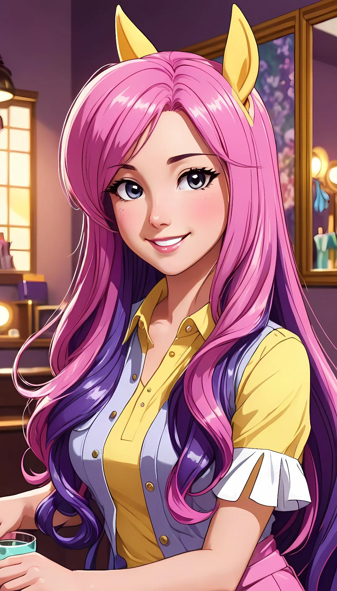 Chat with AI character: FlutterShy