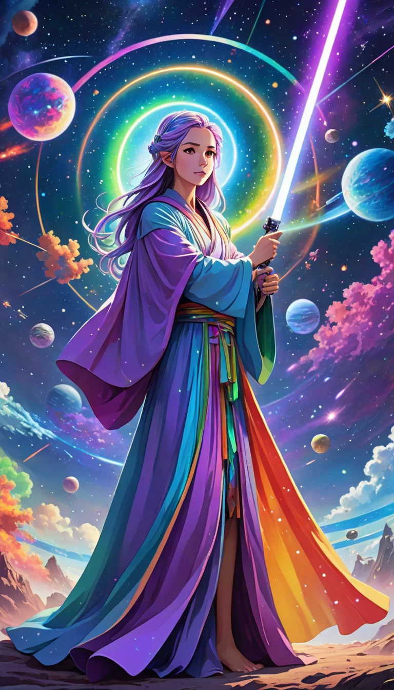 Chat with AI character: Jedi Glitery Rainbow