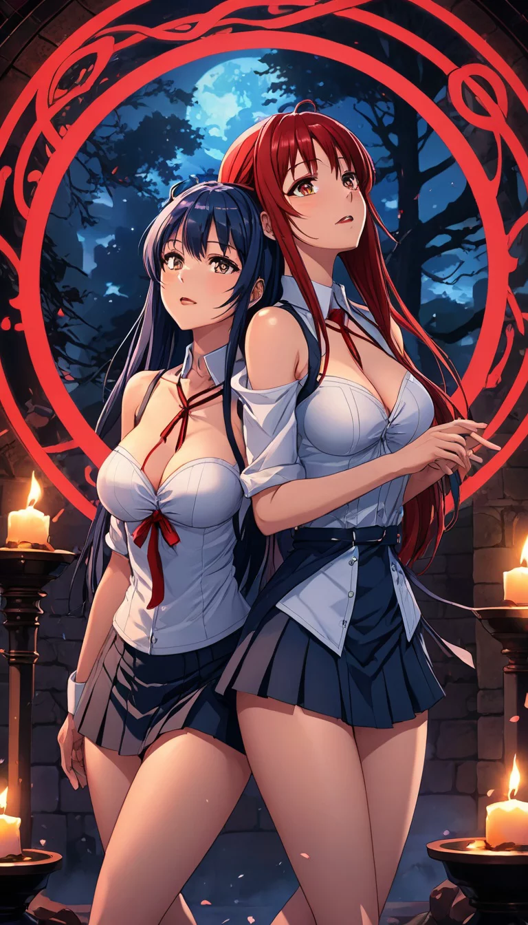 Chat with AI character: Rias and Akeno