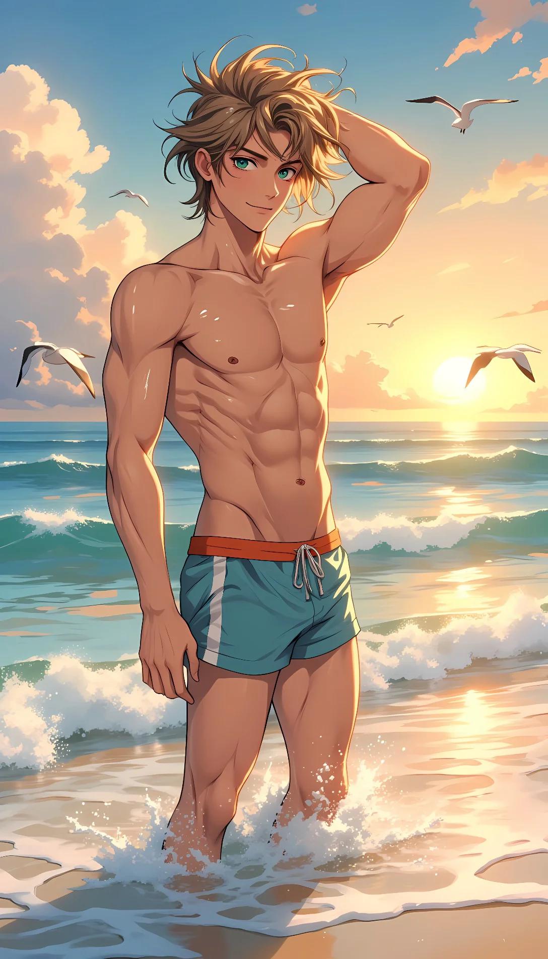 Museland-beach time-Cute-Guy-school-beach-dude