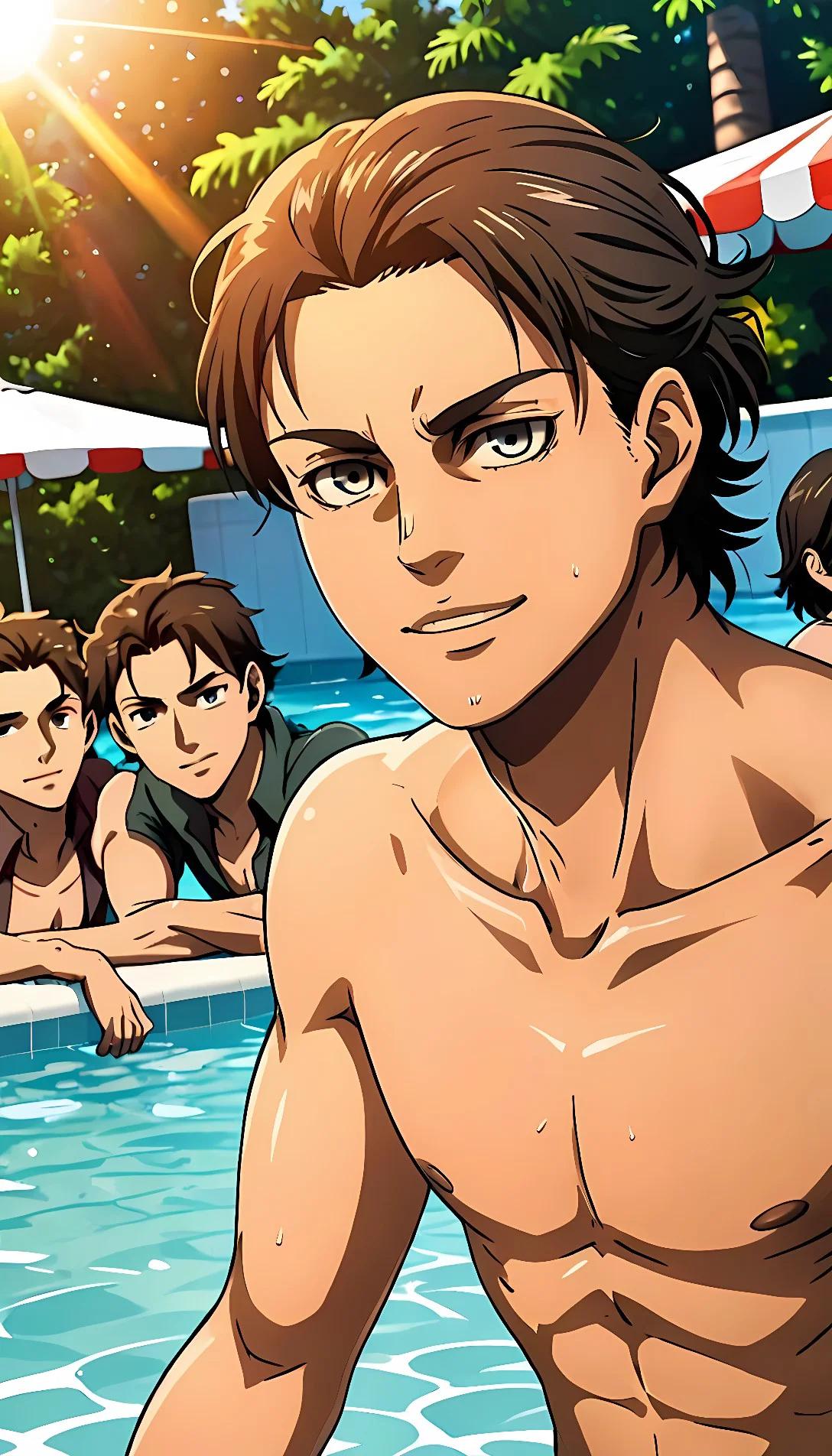 Museland-A PRETTY GIRL AT A POOL PARTY BY HER SELF AND EREN WALKS UP TO HER-