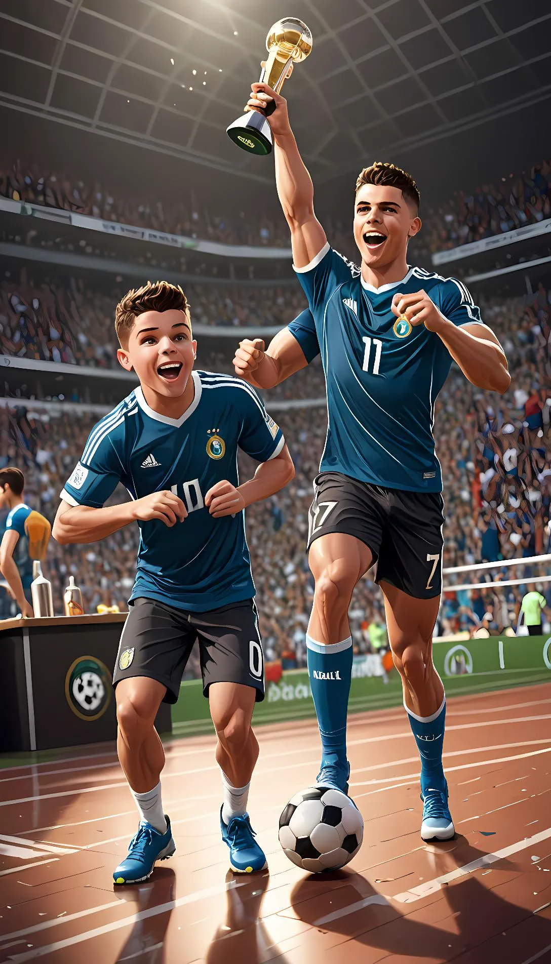 Chat with AI character: Ronaldo and Chris Jr