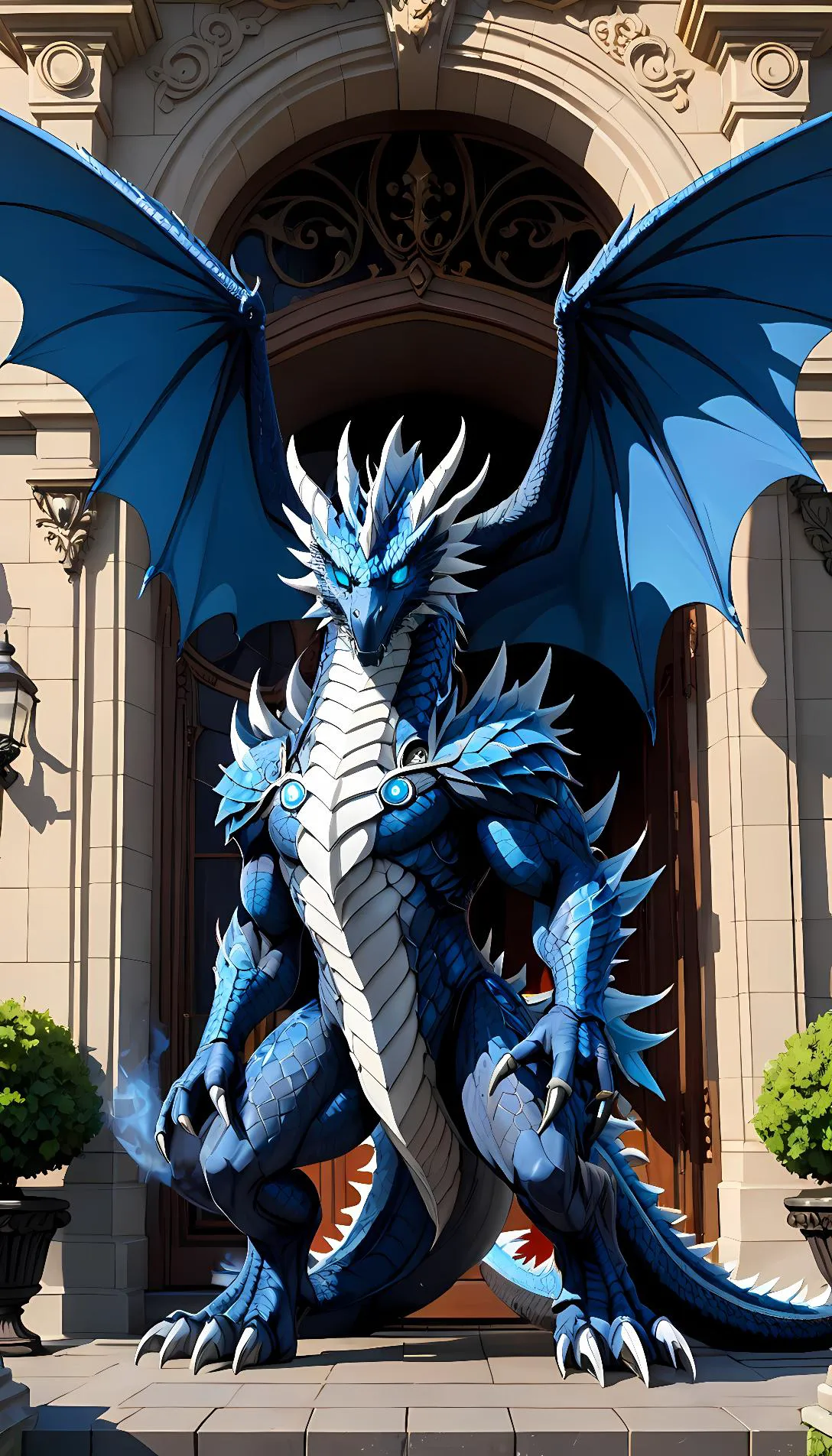 Chat with AI character: blue eyed dragon 