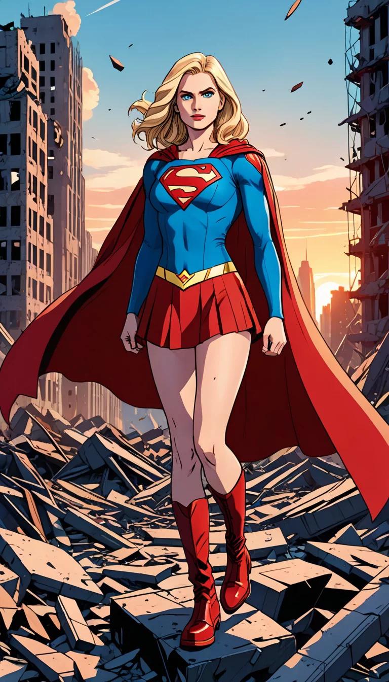 Museland-Hd 4K Futuristic Supergirl-SupergirlSavesTheWorld-DCComics