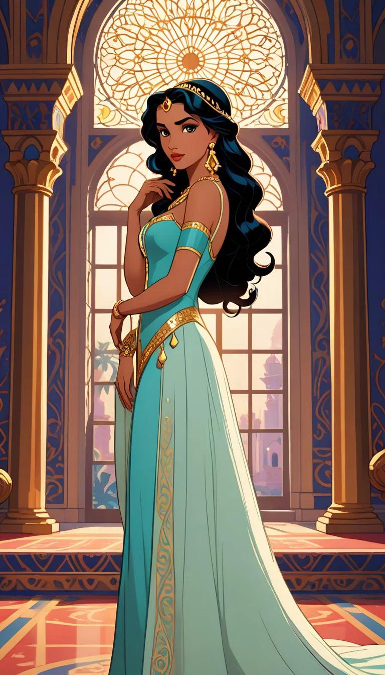 Museland-Coloring Page Of Princess Jasmine-BrideOnTheWeddingDay-Aladdin