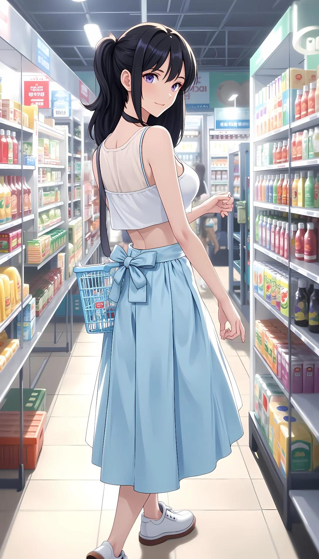 Museland-Misaki At The Super Market-anime-terminator