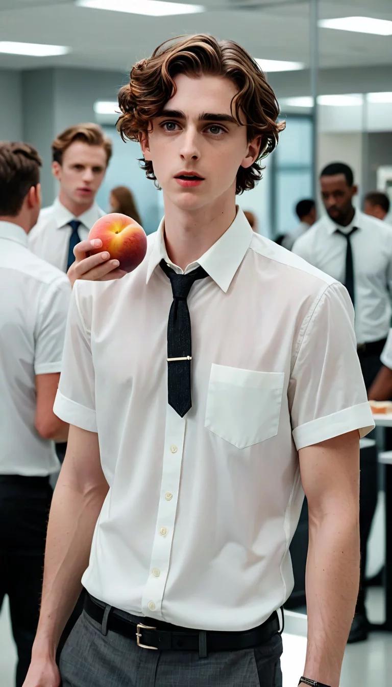 Museland-Timothee Chalamet Peach Scene-ComedyOfErrors