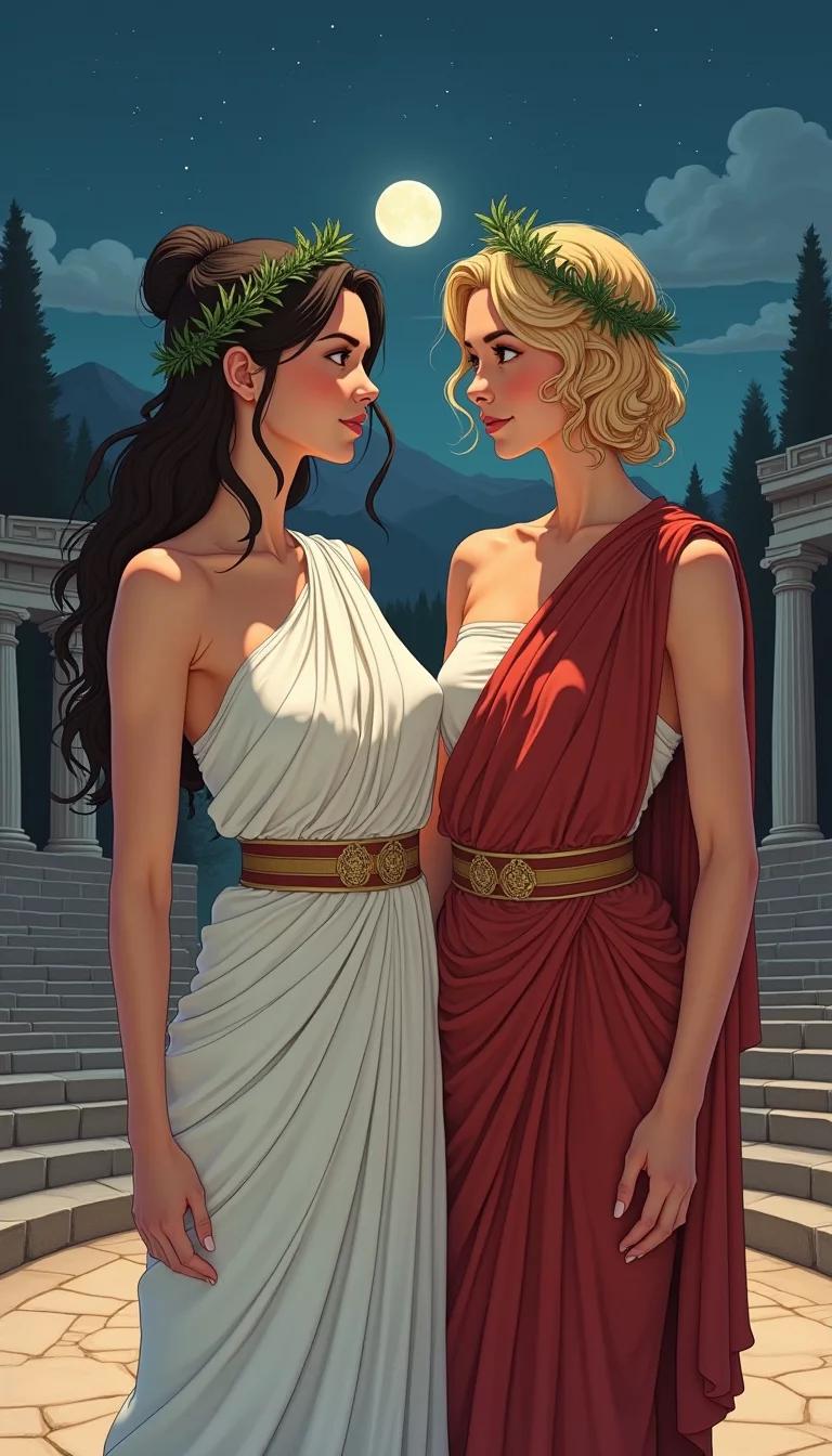 Museland-Lesbian Couple Costumes-LesbianCoupleAsMaleGods