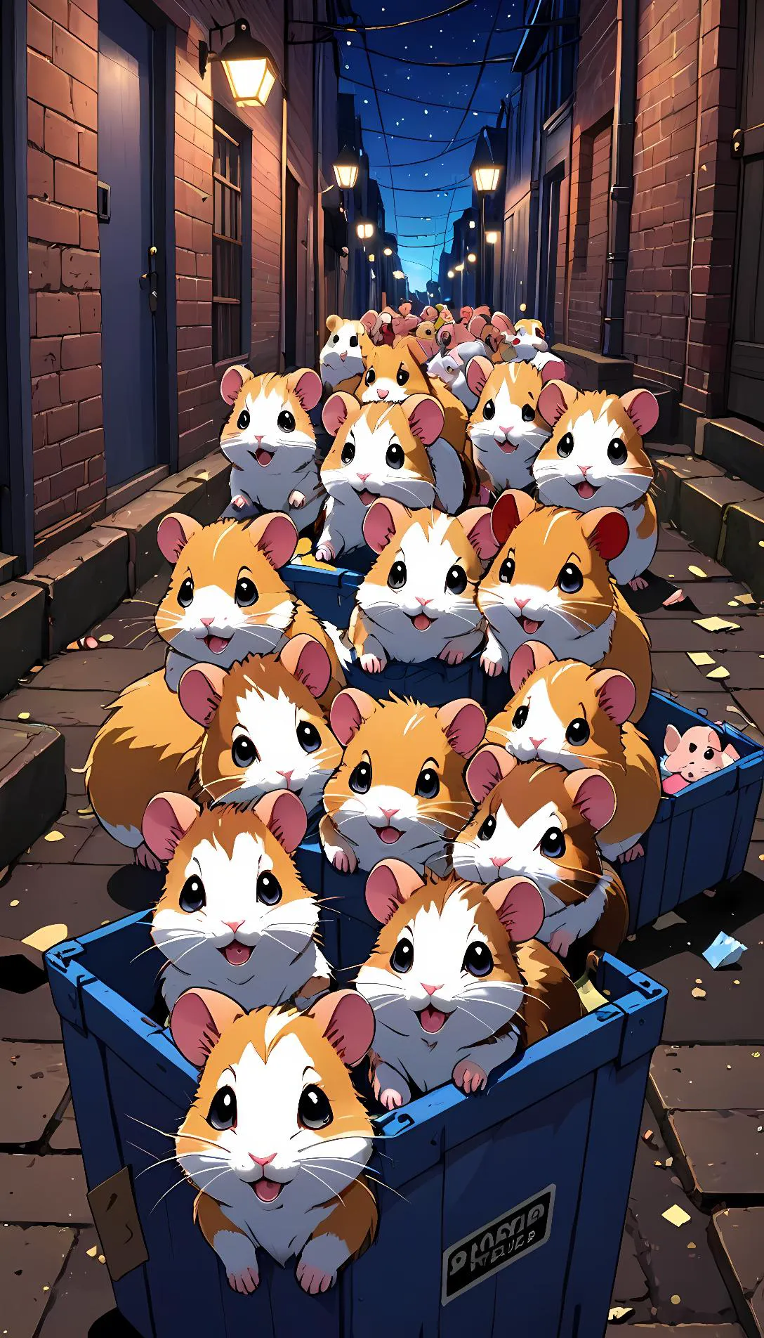 Chat with AI character: the 50 hamsters